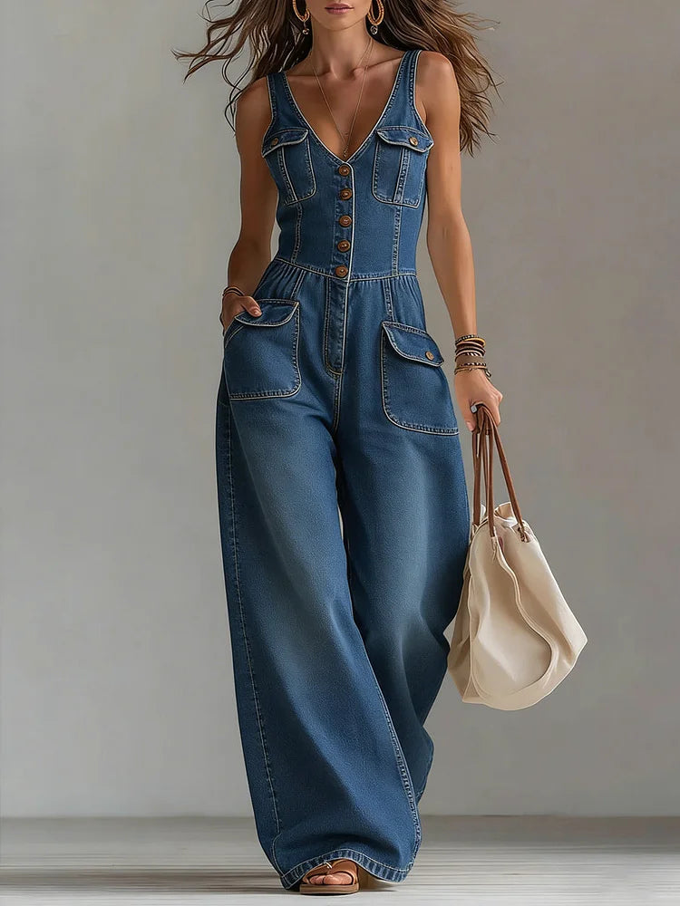 Trinidad™ | Pantalón vaquero holgado de pierna ancha