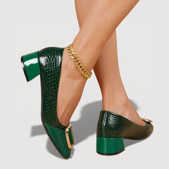 Livana · Tacones Cuadrados con Textura Croco - Raúl & Sara Madrid