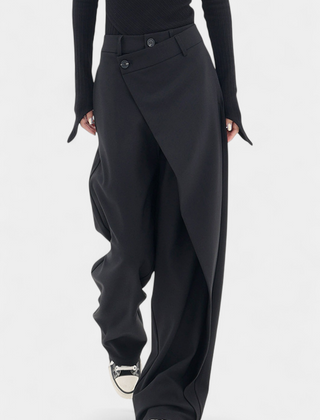 Oaklyn Pantalones Rectos con Drapado Contemporáneo - Raúl & Sara Madrid