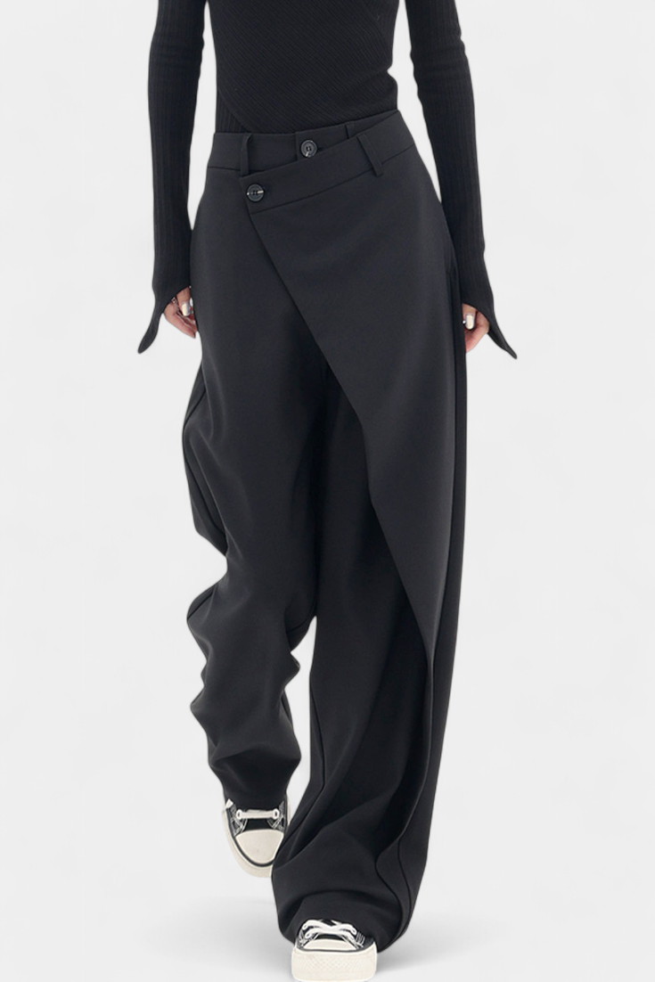 Oaklyn Pantalones Rectos con Drapado Contemporáneo - Raúl & Sara Madrid