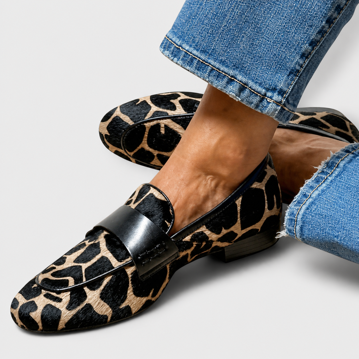 Paulina · Mocasín con estampado de leopardo - Raúl & Sara Madrid
