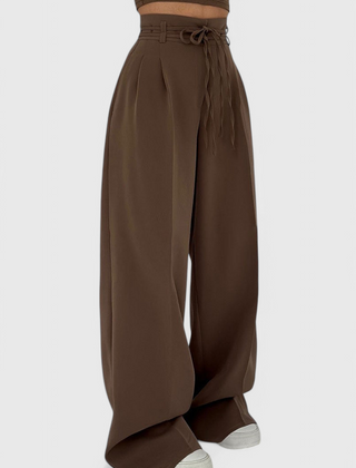 Sophie Pantalones de pierna ancha con cintas ajustables - Raúl & Sara Madrid