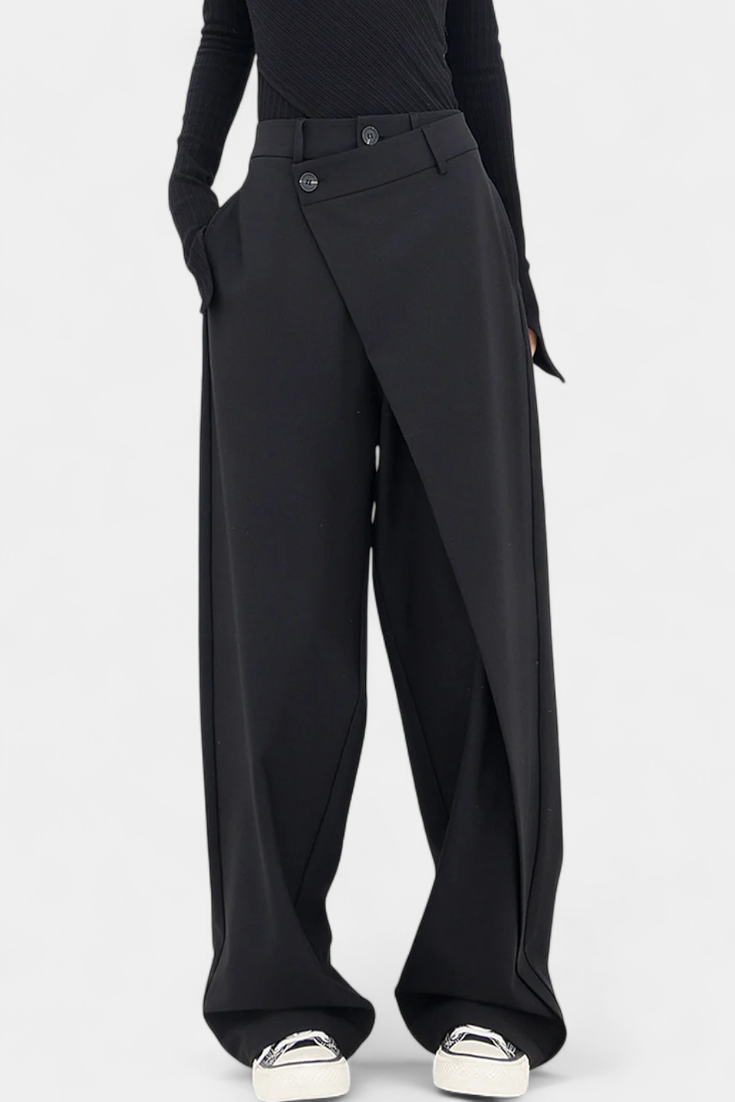 Oaklyn Pantalones Rectos con Drapado Contemporáneo - Raúl & Sara Madrid