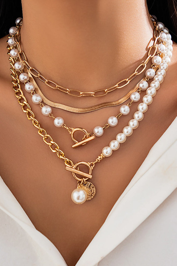 Collar de Perlas en Múltiples Capas