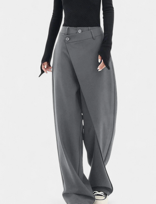Oaklyn Pantalones Rectos con Drapado Contemporáneo - Raúl & Sara Madrid