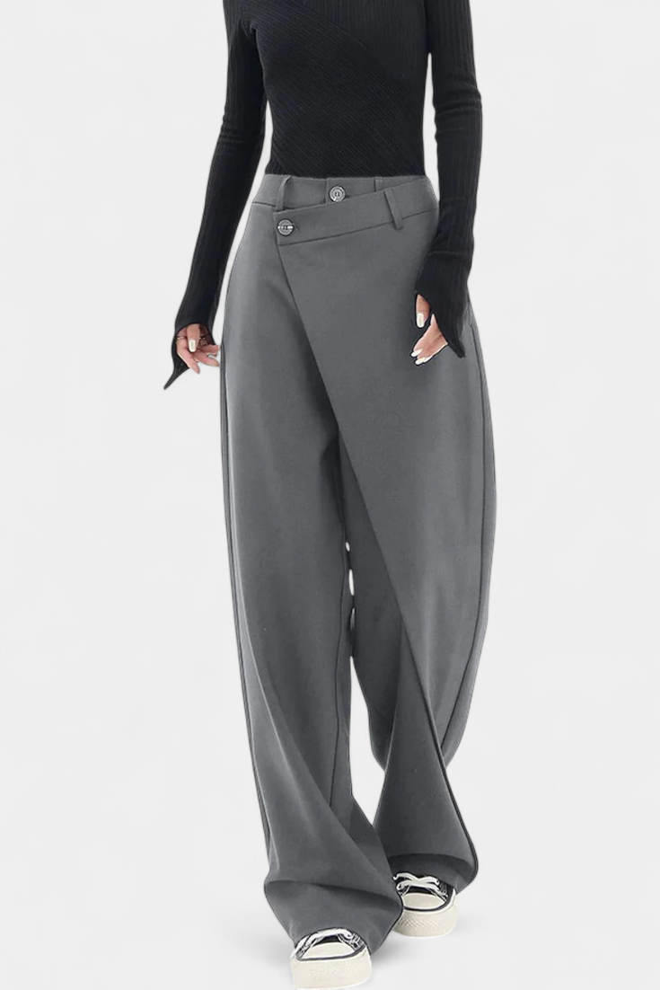 Oaklyn Pantalones Rectos con Drapado Contemporáneo - Raúl & Sara Madrid
