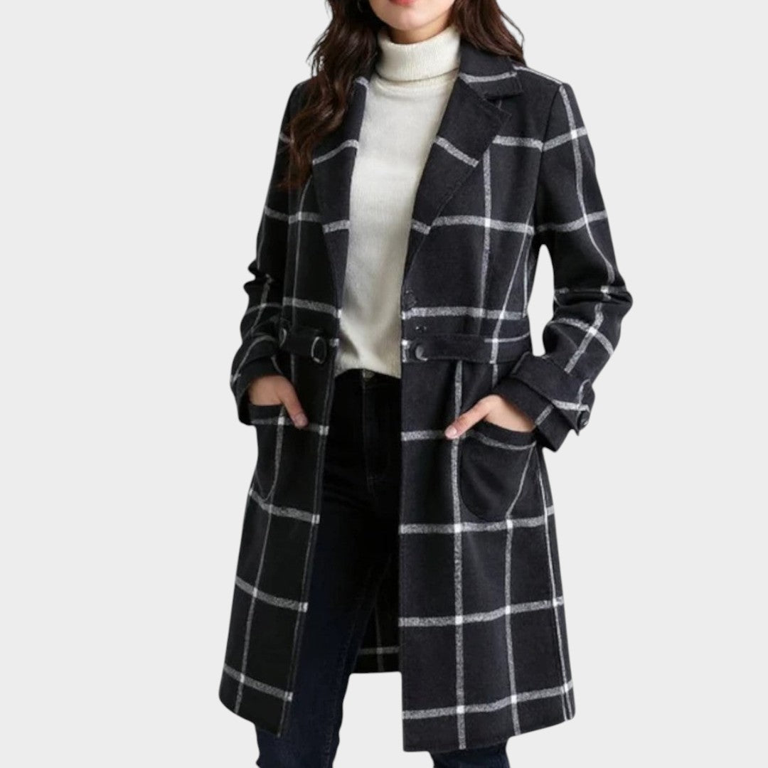 Adriana™ | Abrigo Clásico de Invierno con Diseño de Cuadros
