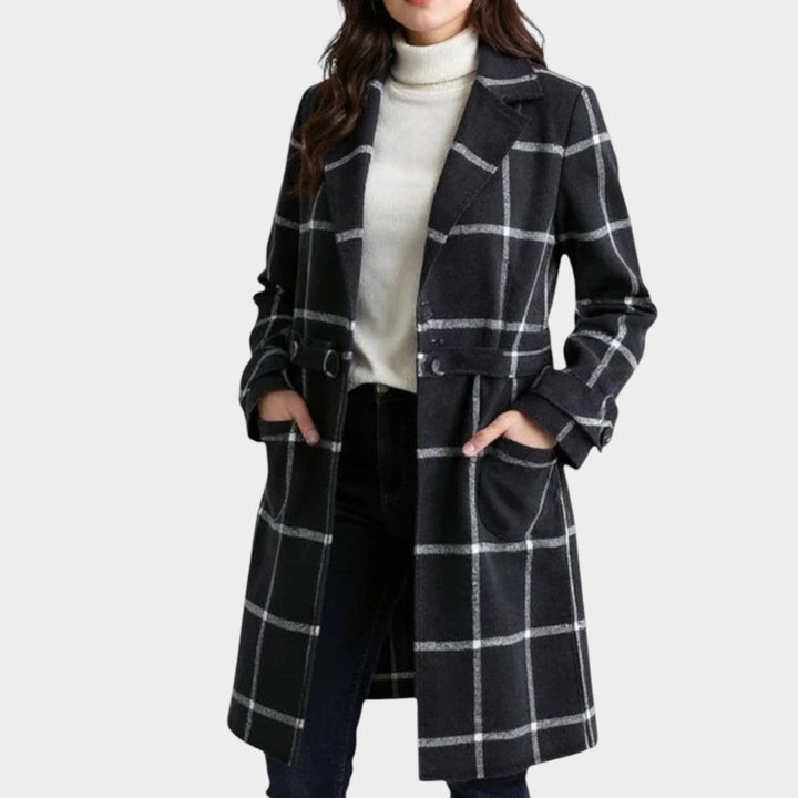 Adriana™ | Abrigo Clásico de Invierno con Diseño de Cuadros