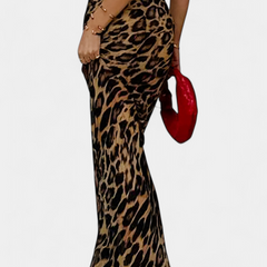 Maxi Falda Slim Elena con Estampado de Leopardo - Raúl & Sara Madrid