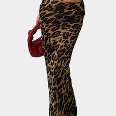 Maxi Falda Slim Elena con Estampado de Leopardo - Raúl & Sara Madrid