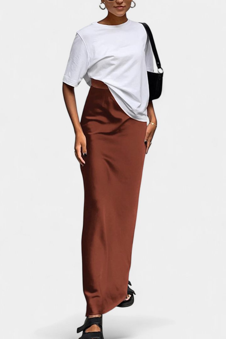 Falda Maxi Utility Fable con Diseño Liso y Acabado Elegante