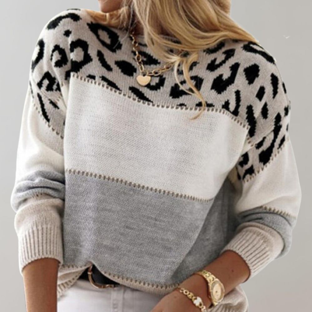Chic Leopard Print Sweater