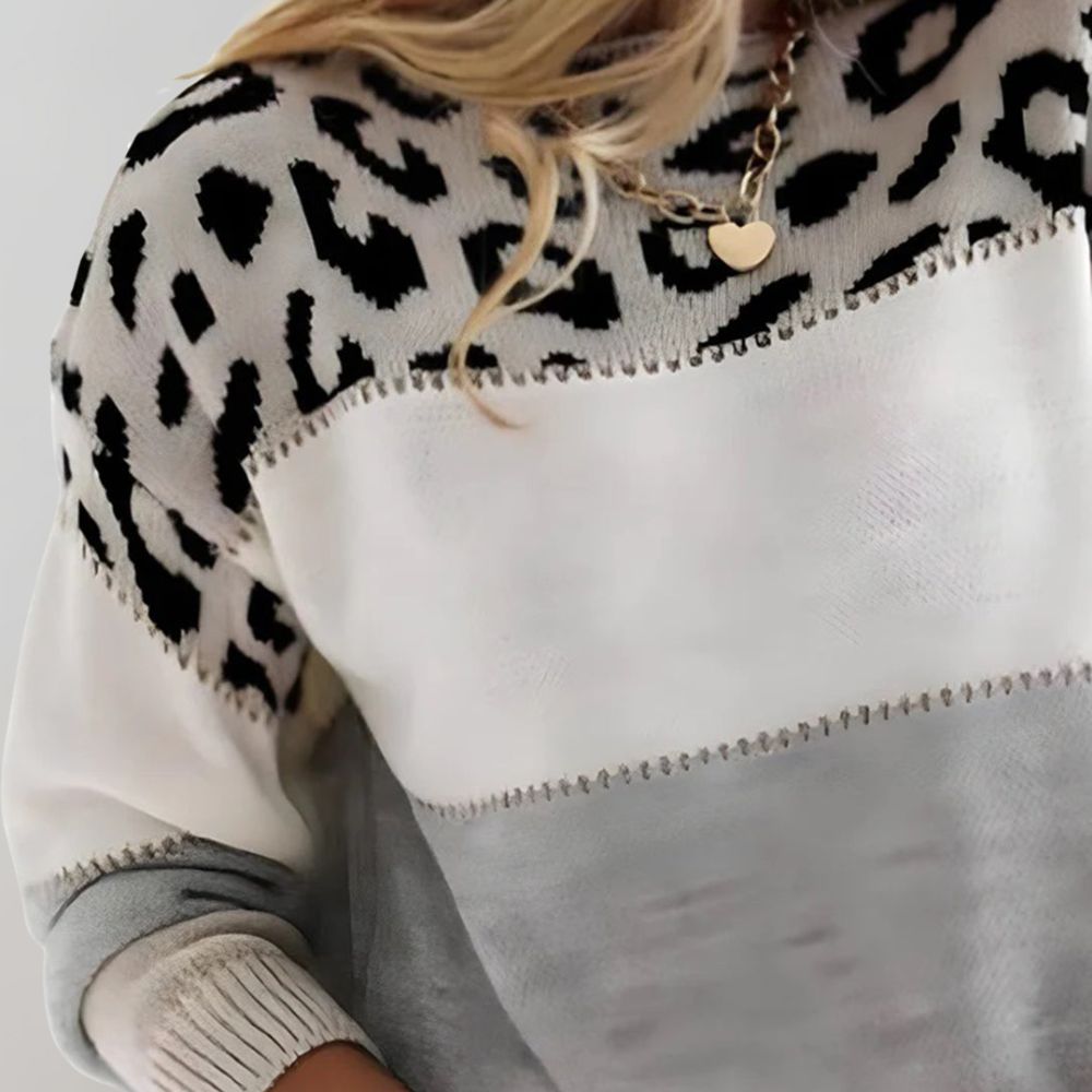 Chic Leopard Print Sweater
