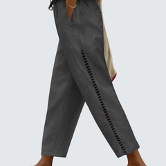 Casie · Pantalón ancho de lino