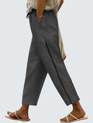 Casie · Pantalón ancho de lino