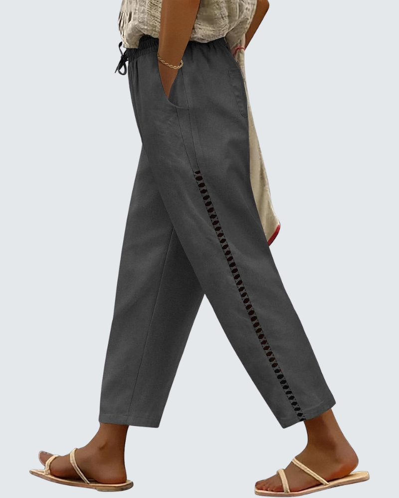 Casie · Pantalón ancho de lino