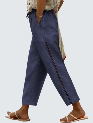 Casie · Pantalón ancho de lino
