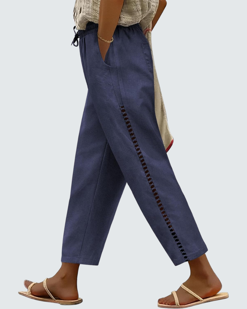 Casie · Pantalón ancho de lino
