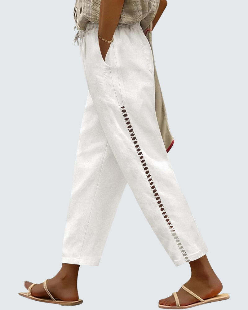 Casie · Pantalón ancho de lino