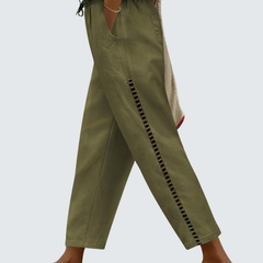 Casie · Pantalón ancho de lino