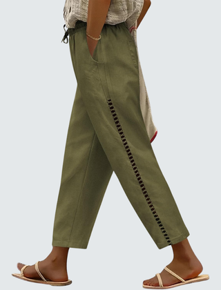 Casie · Pantalón ancho de lino