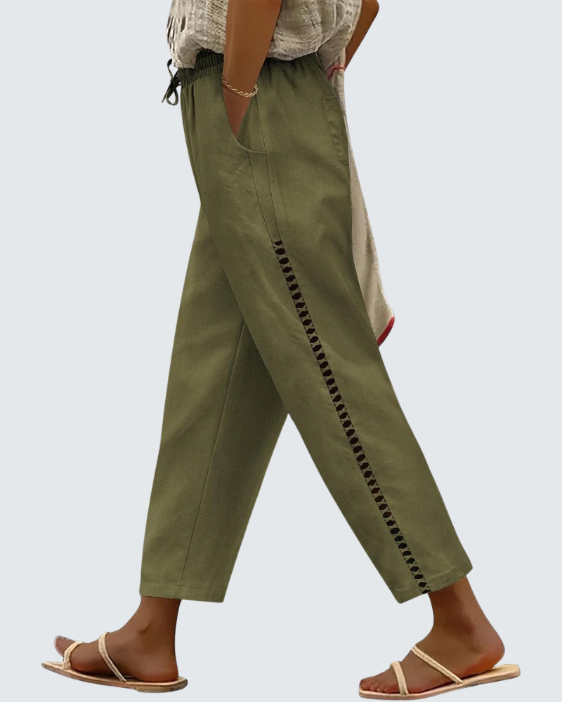 Casie · Pantalón ancho de lino