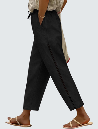 Casie · Pantalón ancho de lino