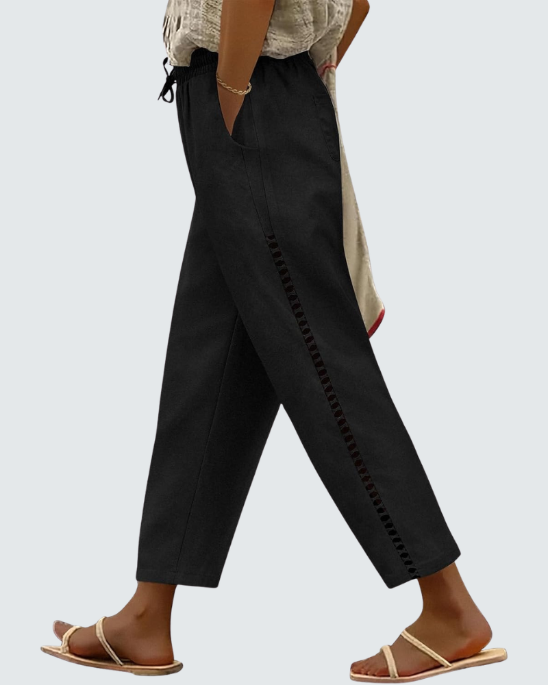 Casie · Pantalón ancho de lino