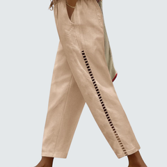 Casie · Pantalón ancho de lino