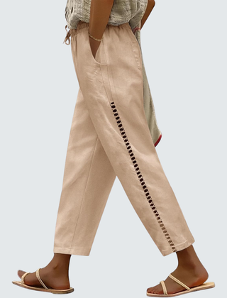 Casie · Pantalón ancho de lino