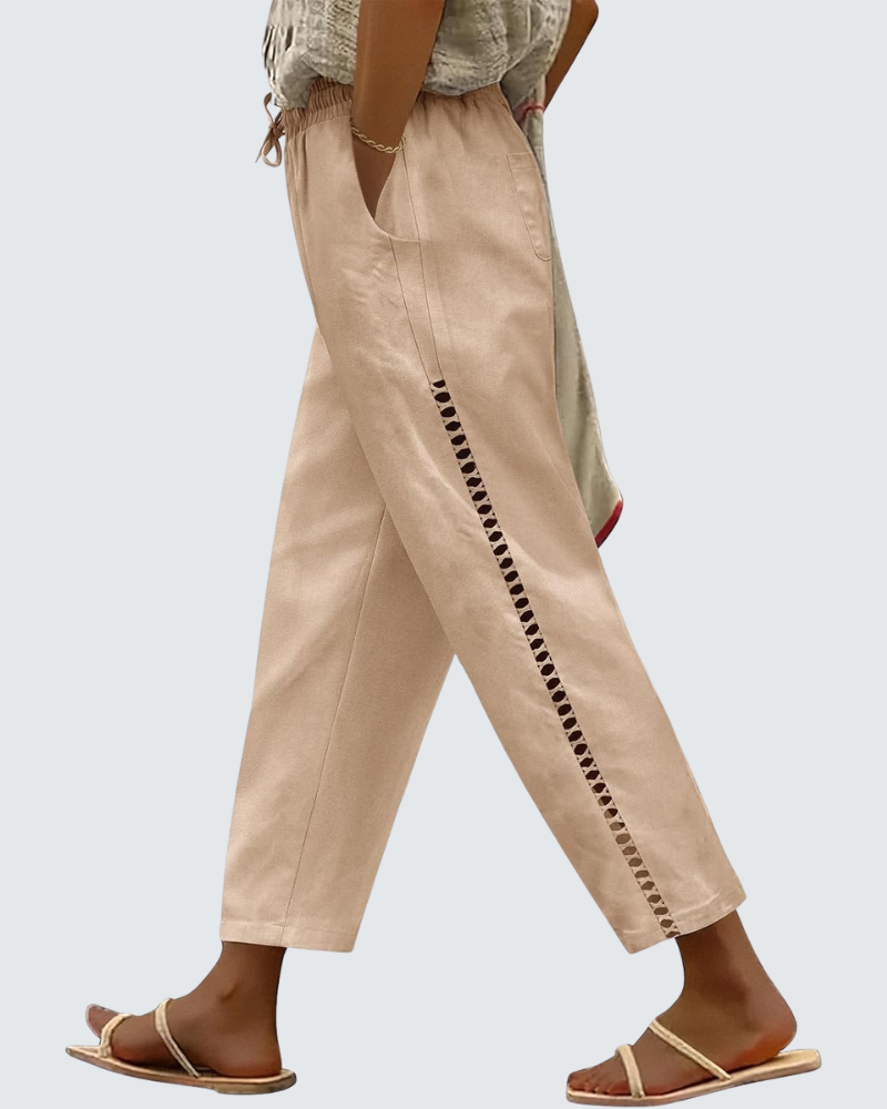 Casie · Pantalón ancho de lino