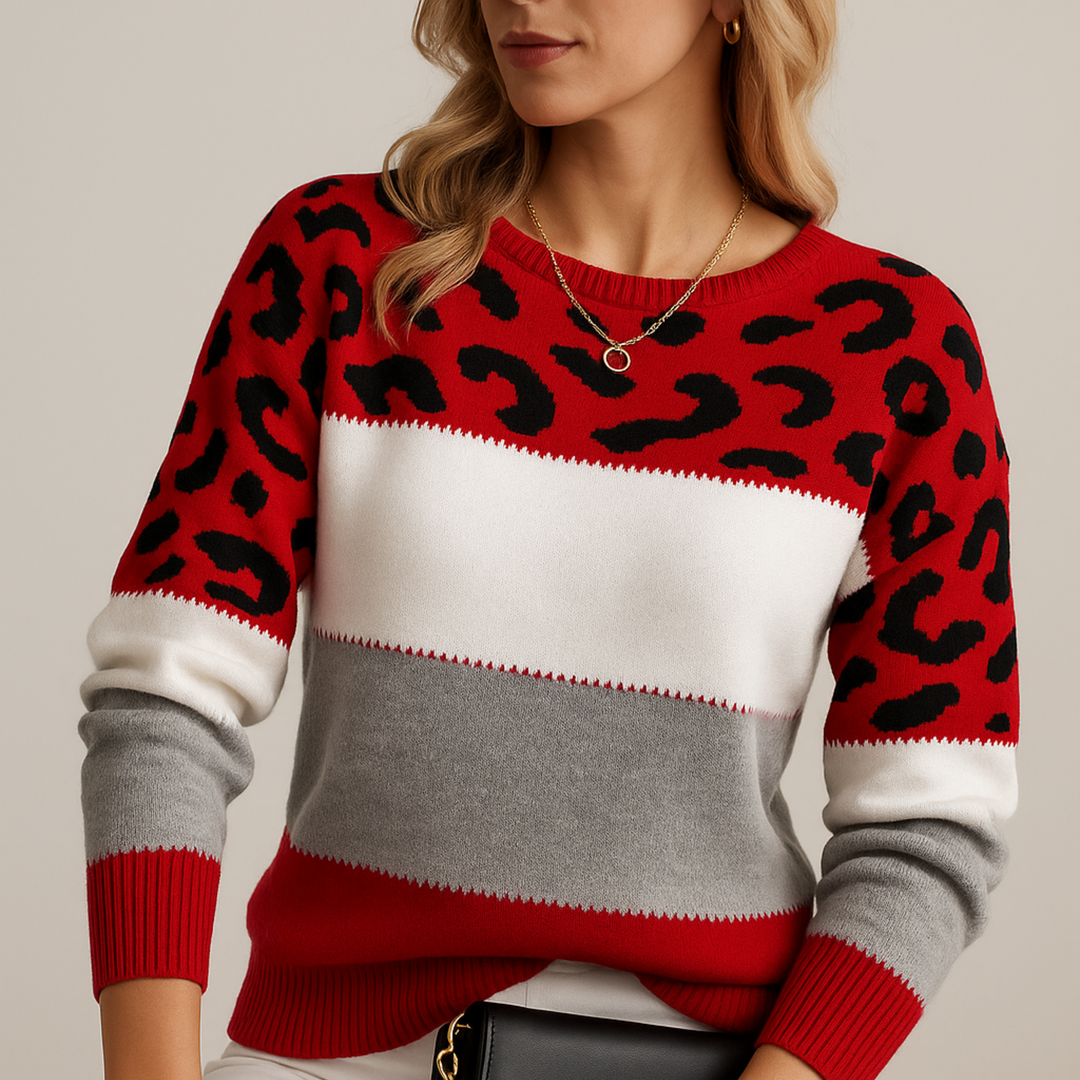 Chic Leopard Print Sweater