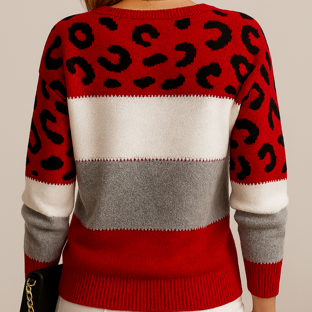 Chic Leopard Print Sweater