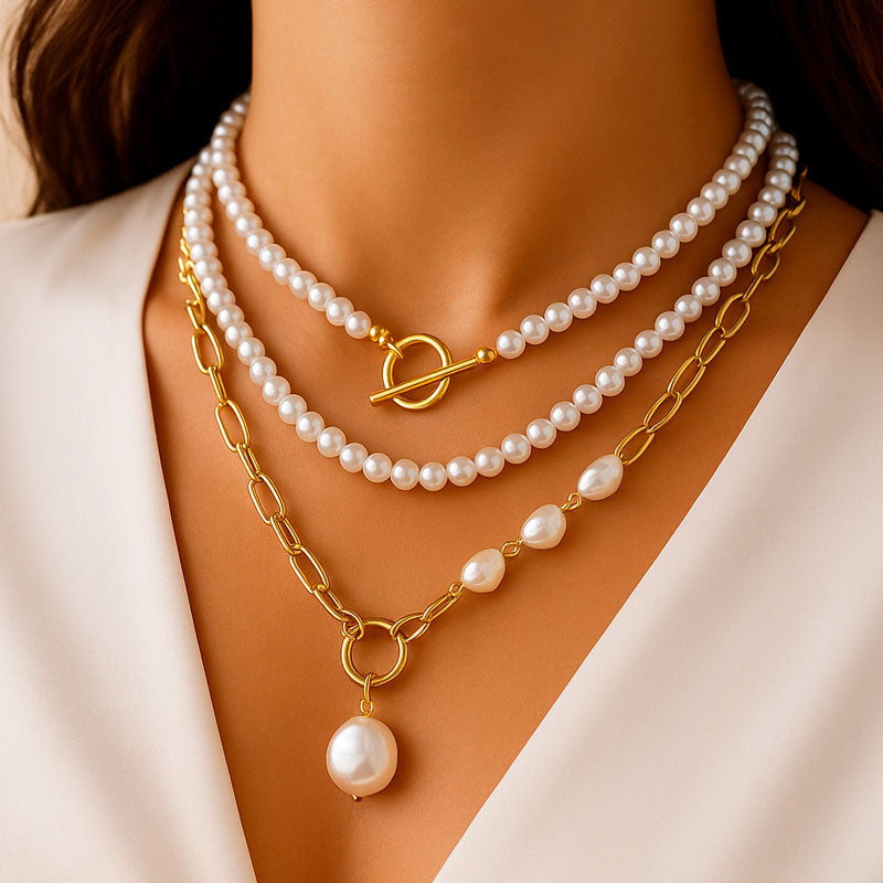 Infinity Pearl Necklace