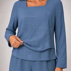 Celestina · Conjunto Azul con Cuello Cuadrado - Raúl & Sara Madrid