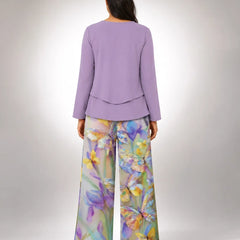 Otilia · Conjunto floral de pantalón en lila - Raúl & Sara Madrid