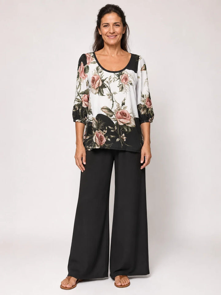 Ricarda™ | Black Floral Set