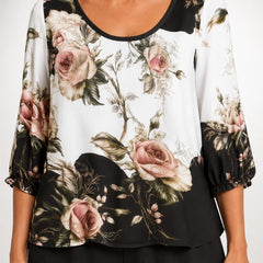 Ricarda · Conjunto floral en negro - Raúl & Sara Madrid
