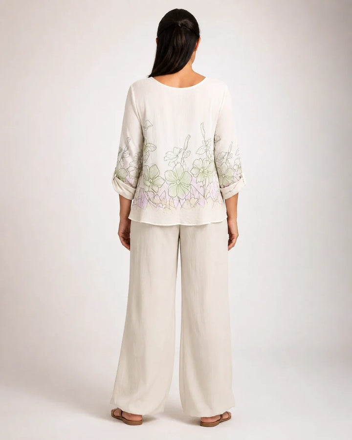 Teodosia™ | Conjunto Floral en Color Albaricoque