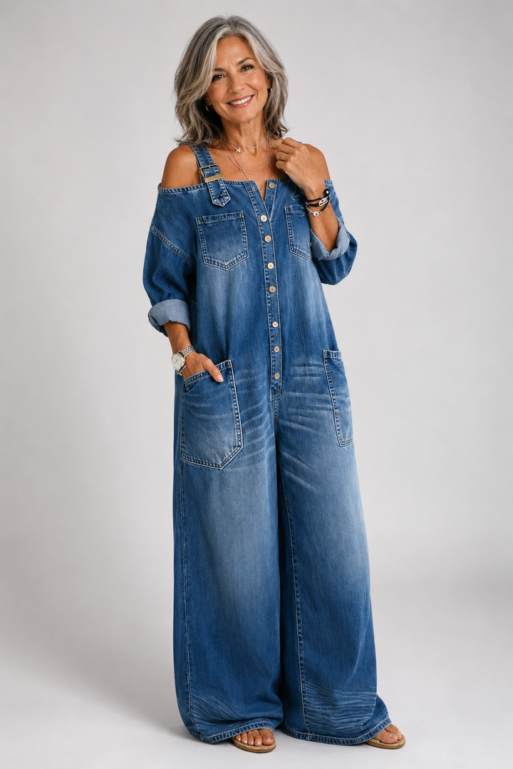 Ludovina™ | Camisa vaquera de manga larga oversize
