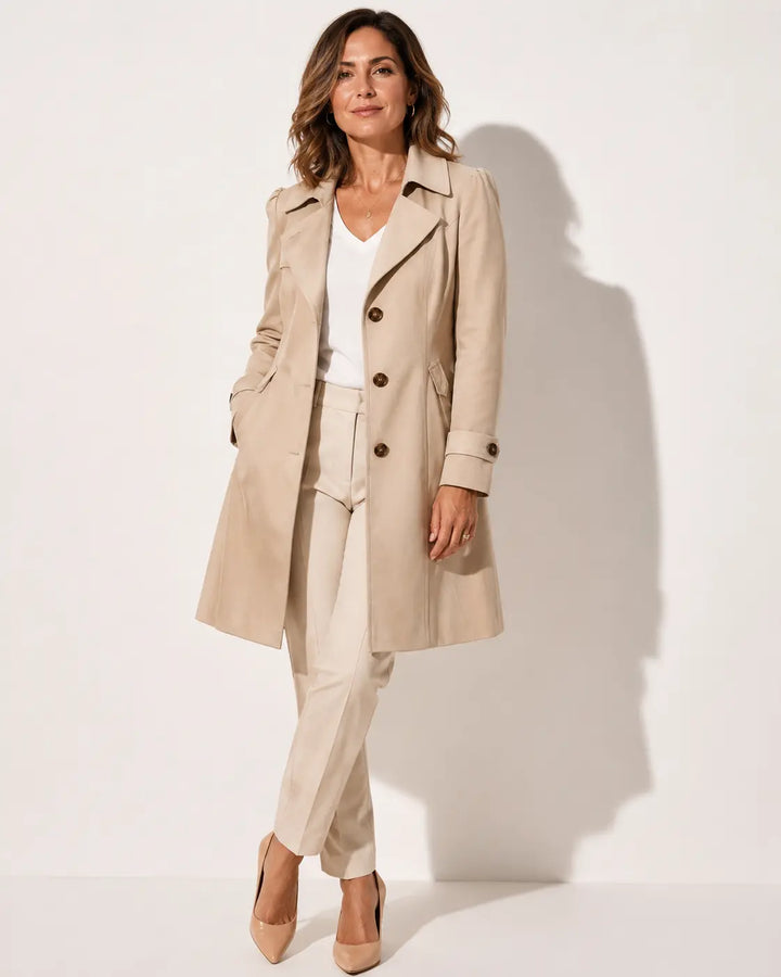 Inés™ | Elegante Abrigo Vintage con Botones