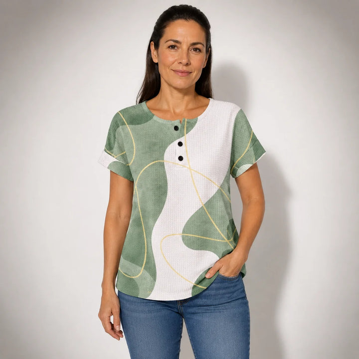 Daniela™ | Camisa Casual con Diseño de Bloques de Color