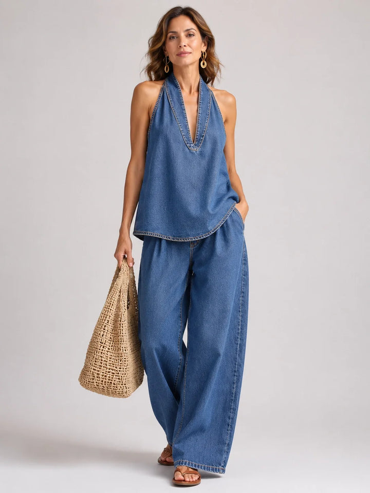 Marina™ | Mono Largo Fluido con Escote en V" can be rewritten as:

"Marina™ | Mono Largo Elegante con Escote en V