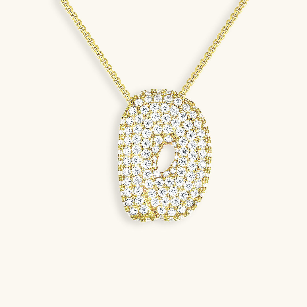 Melanie – Doble corazón en collar dorado