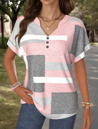Macarena · Blusa de Color en Bloques con Escote en V - Raúl & Sara Madrid