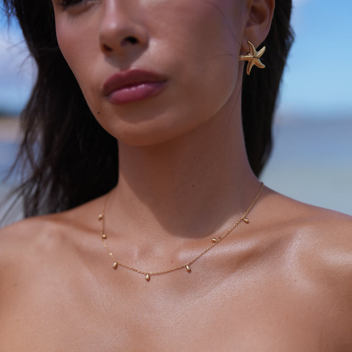 Doble diseño en collar dorado