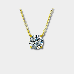 Collar de zirconio con baño de oro de 18k en plata - Raúl & Sara Madrid