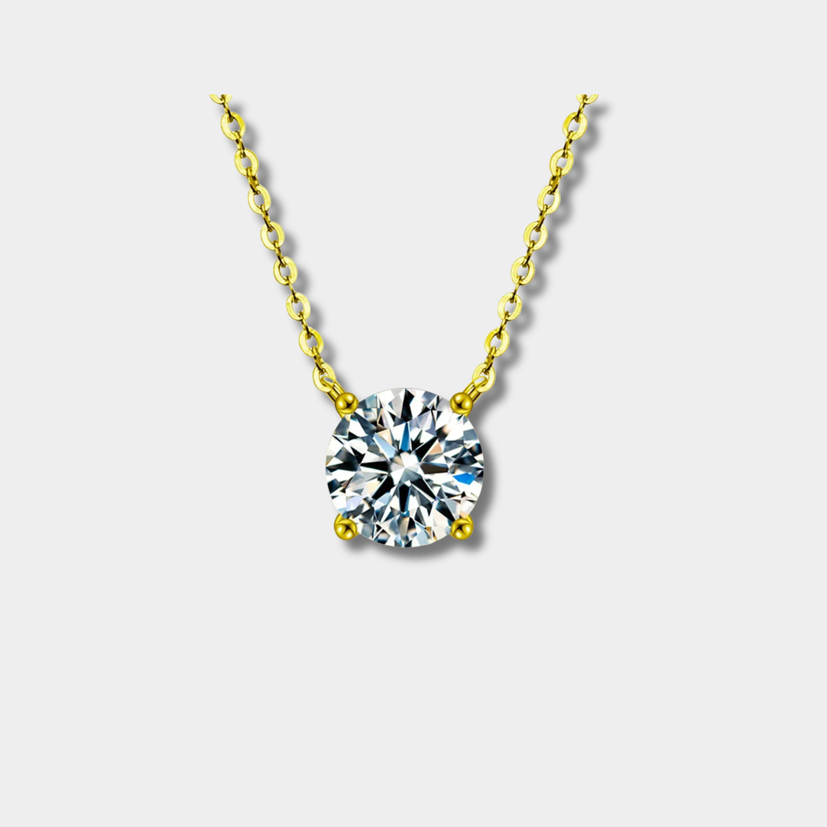 Collar de zirconio con baño de oro de 18k en plata - Raúl & Sara Madrid