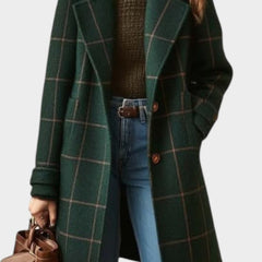 Adriana · Abrigo Clásico de Invierno con Diseño de Cuadros - Raúl & Sara Madrid