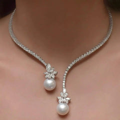 Elegante y Brillante Collar de Perlas en Plata - Raúl & Sara Madrid
